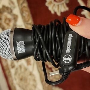 Rock band mic and three games